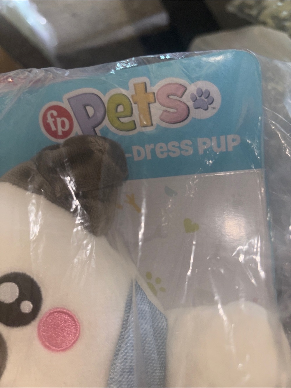 Fisher-Price fp Pets Dress Pup Plush - White, Gray & Yellow Accents - Picture 4 of 7